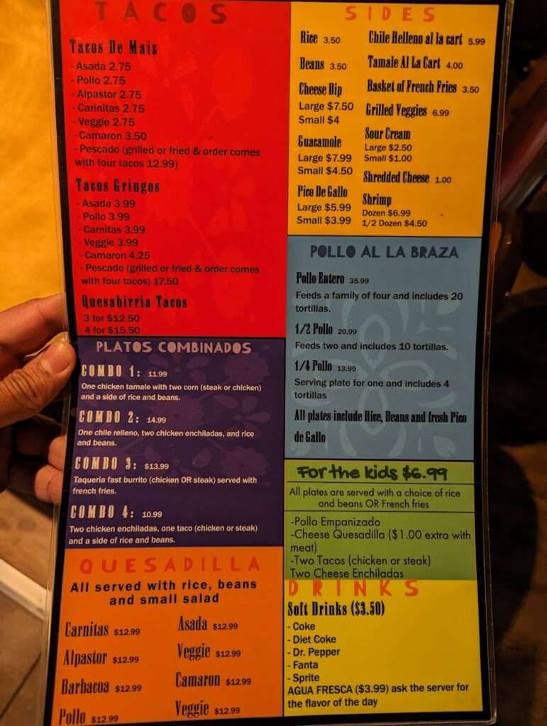 Taqueria Fast menu 2