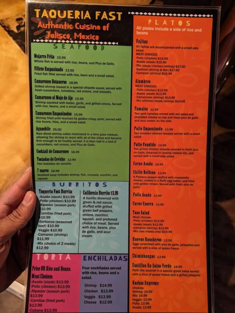 Taqueria Fast menu 3